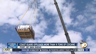Coast Guard drops off seized cocaine in San Diego