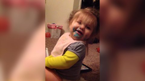 A Tot Girl Denies Eating Icing