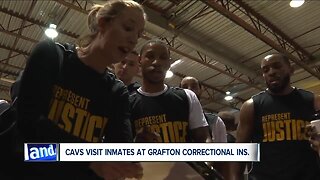 Cavs players, staff attend discussion, basketball game with inmates at Grafton Correctional Institution