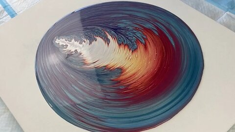 Acrylic Pouring Tribute: Vibrant Straight Pour honoring my Late Friend | Pouring Coast to Coast