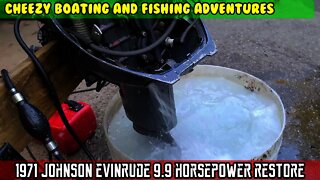 1971 Johnson Evinrude 9.5 horsepower outboard lives again, repair, restore. Me and my Johnson