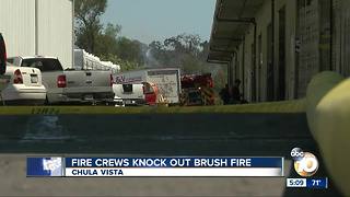 Fire crews knock out Chula Vista brush fire