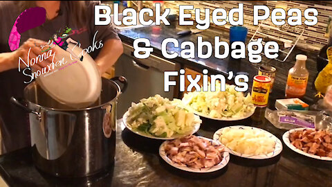 Blacked Eye Peas and Cabbage