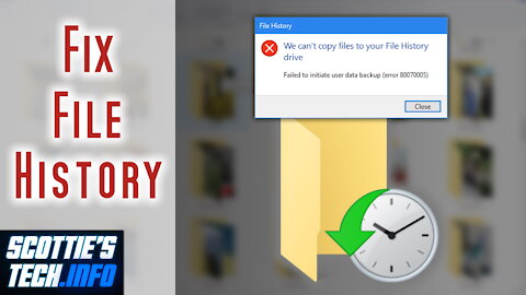 How to fix File History backup errors in Windows 10