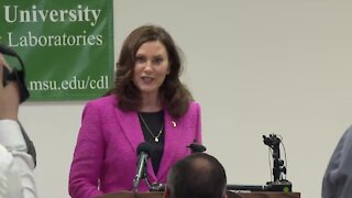 Press Conference: Gov. Gretchen Whitmer announced her plan to fund preschool education for Michigan children.