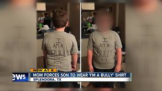 Mom forces son to wear 'I'm a bully' shirt