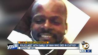 Police meet with family of man who died in custody