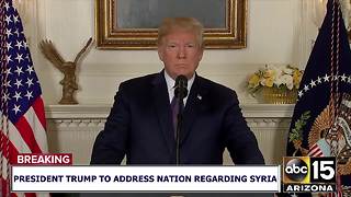 VIDEO: President Trump announces joint missile strike on Syria