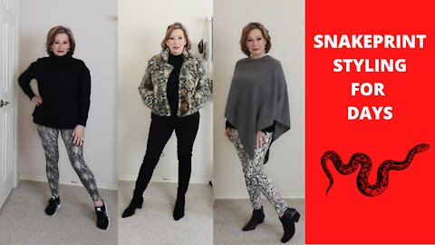 How To Style SnakePrint For Days, for the mature woman!