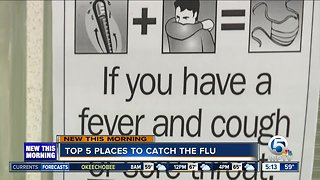Top 5 places to catch the flu