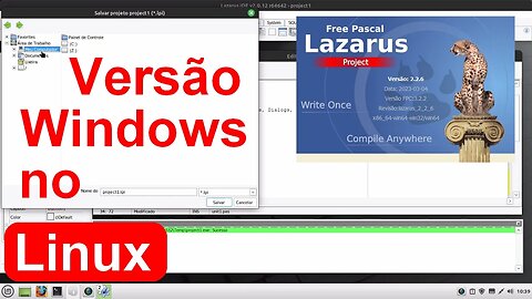 2- Instalação do Lazarus versão Windows no Linux LMDE5 32 bits. Compila os apps .exe perfeitamente