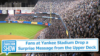 Fans at Yankee Stadium Drop a Surprise Message from the Upper Deck
