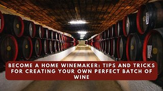 Become a Home Winemaker Tips and Tricks for Creating Your Own Perfect Batch of Wine #wine
