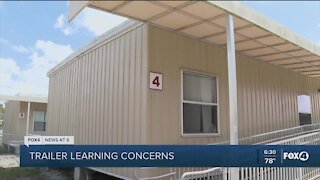 School Board Member raising concerns about students learning in portable trailers