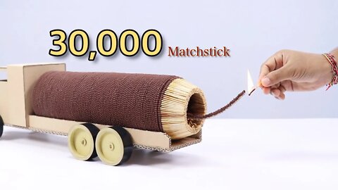 Amazing Art 30000 Matches Powered Jet Truck