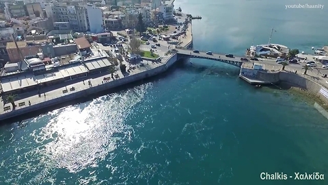 Rare drone footage of the city with the "crazy" waters
