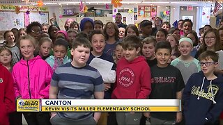 Kevin visits Miller Elementary School in Canton