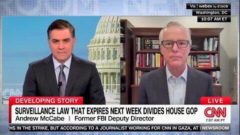 Andrew McCabe: Without FISA We Won’t Be Able to Surveil Hamas Terrorists