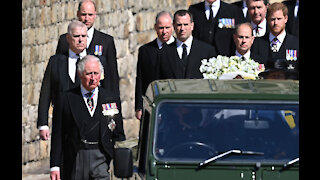 Prince William and Prince Harry were seated opposite each other at Prince Philip's funeral