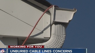 Unburied cable lines cause concerns for customers