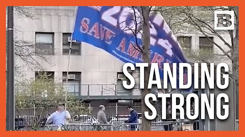 Trump Supporter Shows Solidarity Outside NYC Courthouse Ahead of Trial