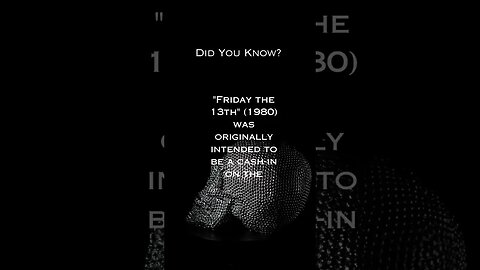 Friday the 13th Facts 🔪🔪 #jason #behindthescenes #filmfacts #publicfilmstation #horrorclassics