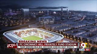 FC Cincinnati will privately fund stadium