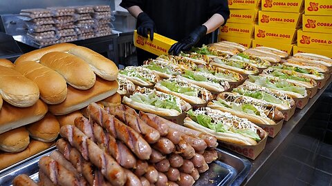 Amerika uslubidagi hot-dog, pitsa, gamburger BEST 3 / Koreys ko'cha taomlari
