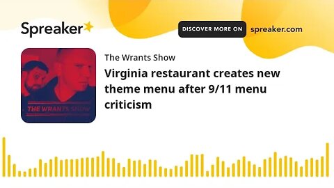 Virginia restaurant creates new theme menu after 9/11 menu criticism
