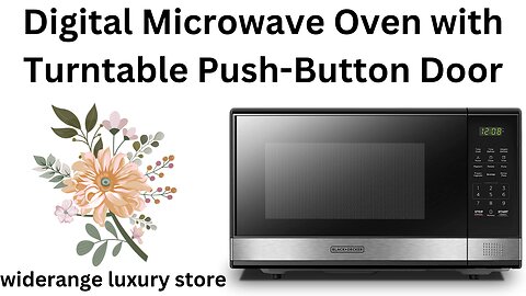 BLACK+DECKER EM031MB11 Digital Microwave Oven with Turntable Push-Button Door,
