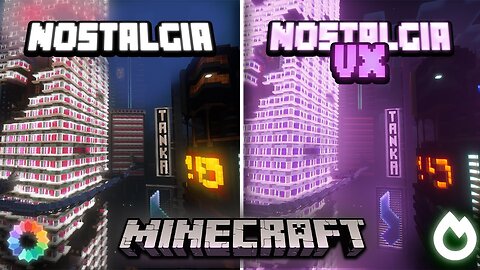 Minecraft Shaders_ Nostalgia vs Nostalgia VX in a City Cyberpunk (BQ)