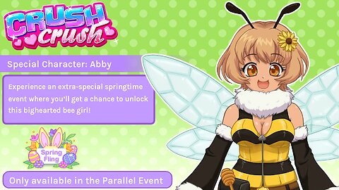 Let's Play Crush Crush: Spring Fling. Abby is a Bee.