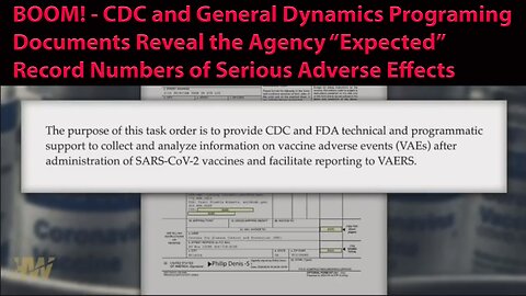 BOOM! - CDC and General Dynamics Documents Reveal Expected Record Numbers of Serious Adverse Effects