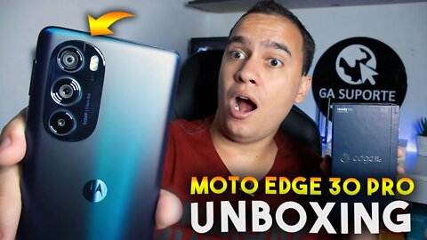 Moto Edge 30 PRO, com SNAPDRAGON 8 GEN 1 e CARREGADOR DE 68W - Unboxing e Impressões