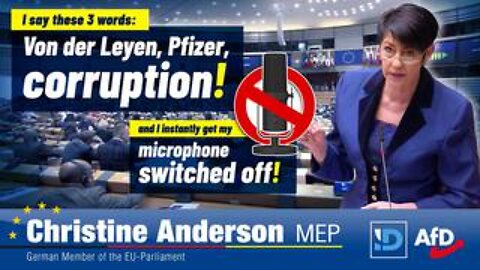 Christine Anderson calls out European Commission President Ursula von der Leyen for Corruption