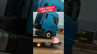 Scania c/ ronco top no rodocaçamba - #shorts #scania #trucklife