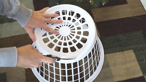 Cut up a Dollar Store laundry basket...(BRILLIANT new Christmas DIY!)