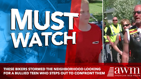 These Bikers Stormed The Neighborhood Looking For A Bullied Teen Who Steps Out To Confront Them