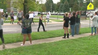 Some Akron students walk-out to raise their voices against remote learning