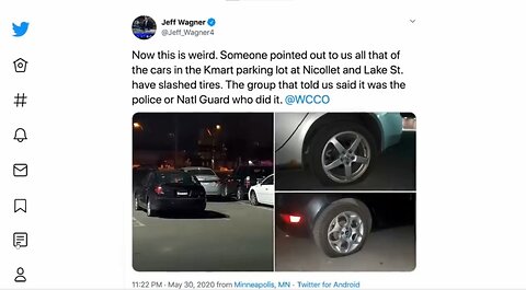 2020 Sovereign Citizen Thug Cops Slash Car Tires in Minneapolis , Most Cars Did Not Belong to Protestors