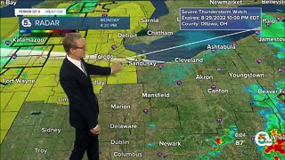 Severe weather in Cleveland Monday night