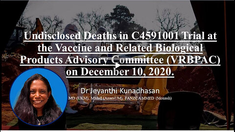 REEL: "Dr. Jeyanthi Kunadhasan: Undisclosed Deaths in COVID-19 Vaccine Trial"