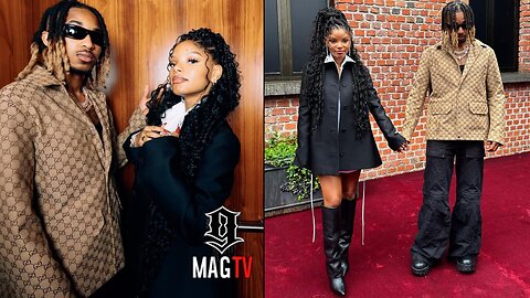DDG & Halle Bailey Is Unbothered By Pregnancy Rumors During Gucci Fashion Show In Milan! 👶🏽