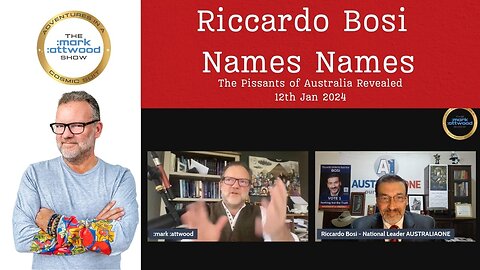 Riccardo Bosi Names Names - The Pissants of Australia (12th Jan 2024)