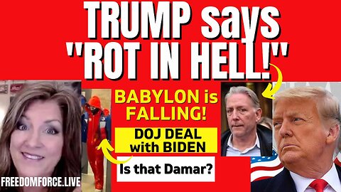 Trump says "Rot in Hell", DOJ deal with Biden, Damar, Babylon Falling 1-24-23