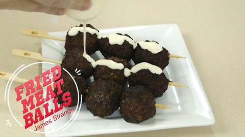 Korean street food: Fried chicken meatballs