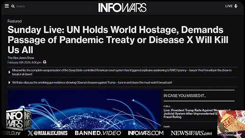 UN Holds World Hostage, Demands Passage of Pandemic Treaty or Disease X Will Kill Us All