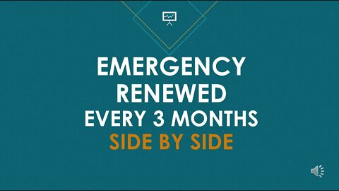 Emergencies renewed every 3mo. Covid&Opioid
