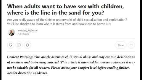 When adults want to have sex with children, where is the line in the sand for you?