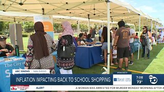 Inflation impacting back-to-school shopping in San Diego County